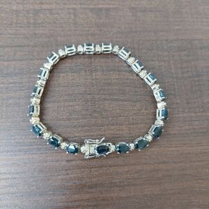 Vintage 925 Onyx Oval Tennis Bracelet